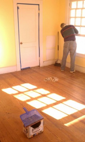 carpet pulled up
