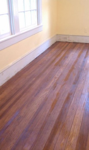 wood floors stained